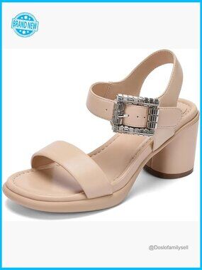 Wide Width Heeled Sandals Chunky Block Platform Elegant Dress Shoes Weddings